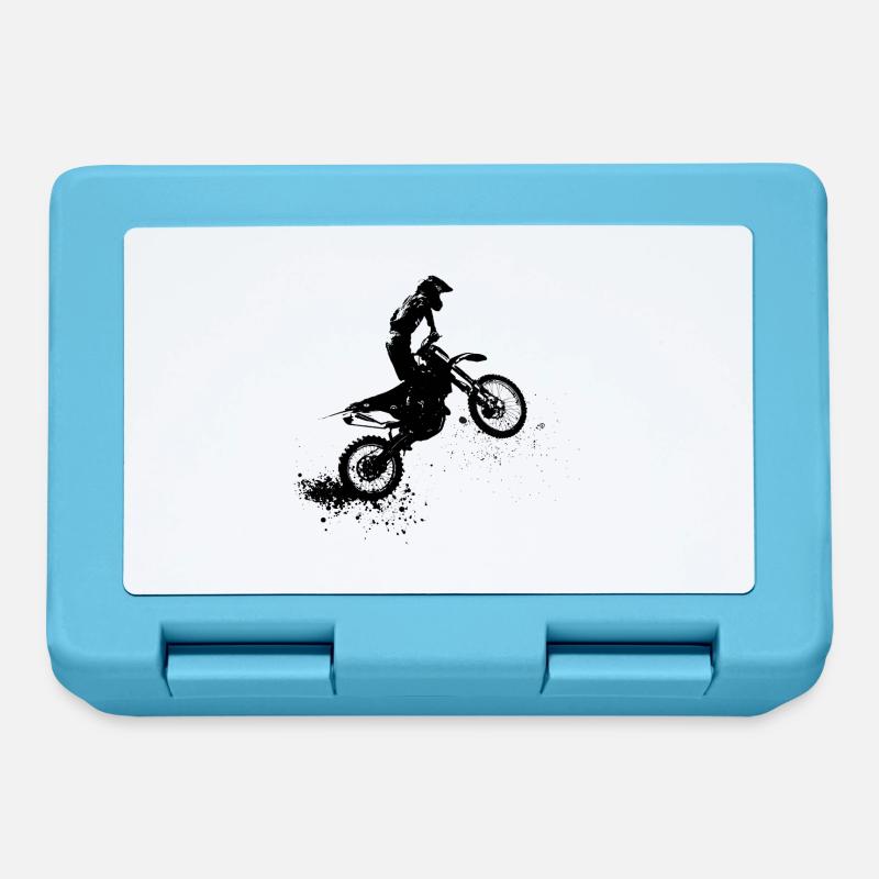 Motocross - Boîte à goûter - bleu saphir