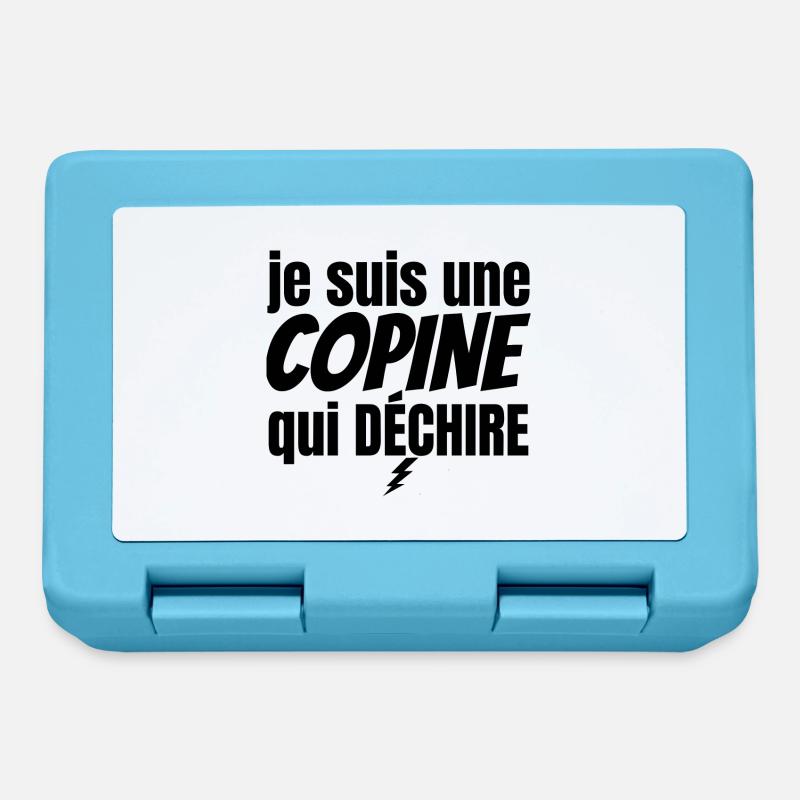 copine qui déchire - Boîte à goûter - bleu saphir