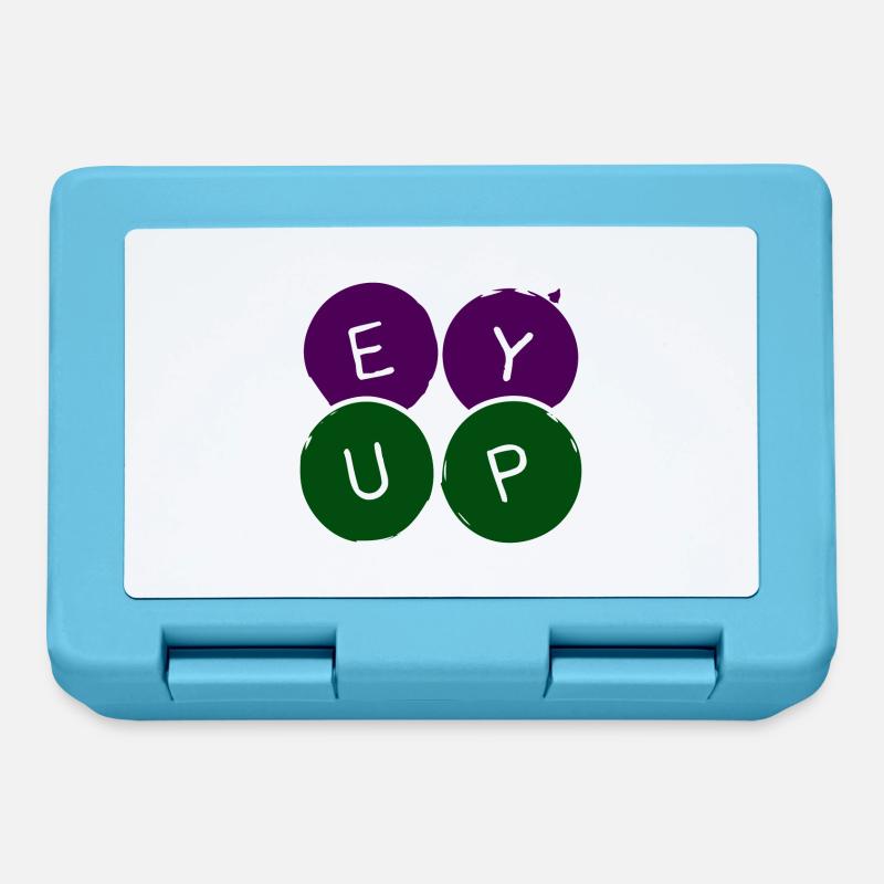 Ey Up! Yorkshire slang Lancashire dialect - Lunchbox - sapphire blue