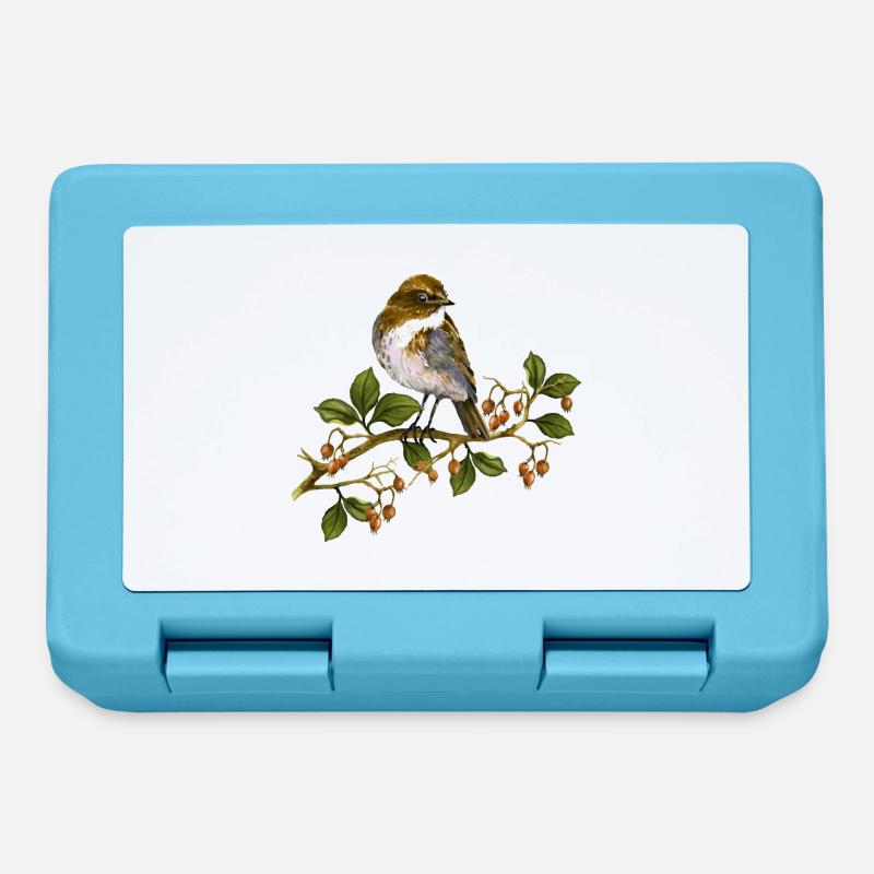 Oiseau - Boîte à goûter - bleu saphir
