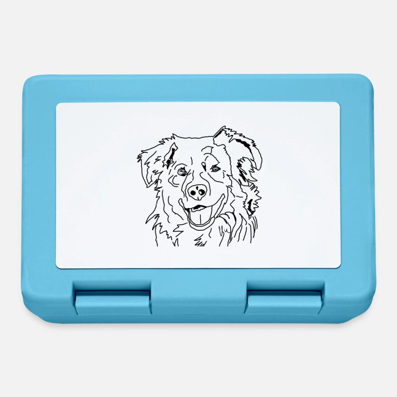 Australian Shepherd - Brotdose - Saphirblau