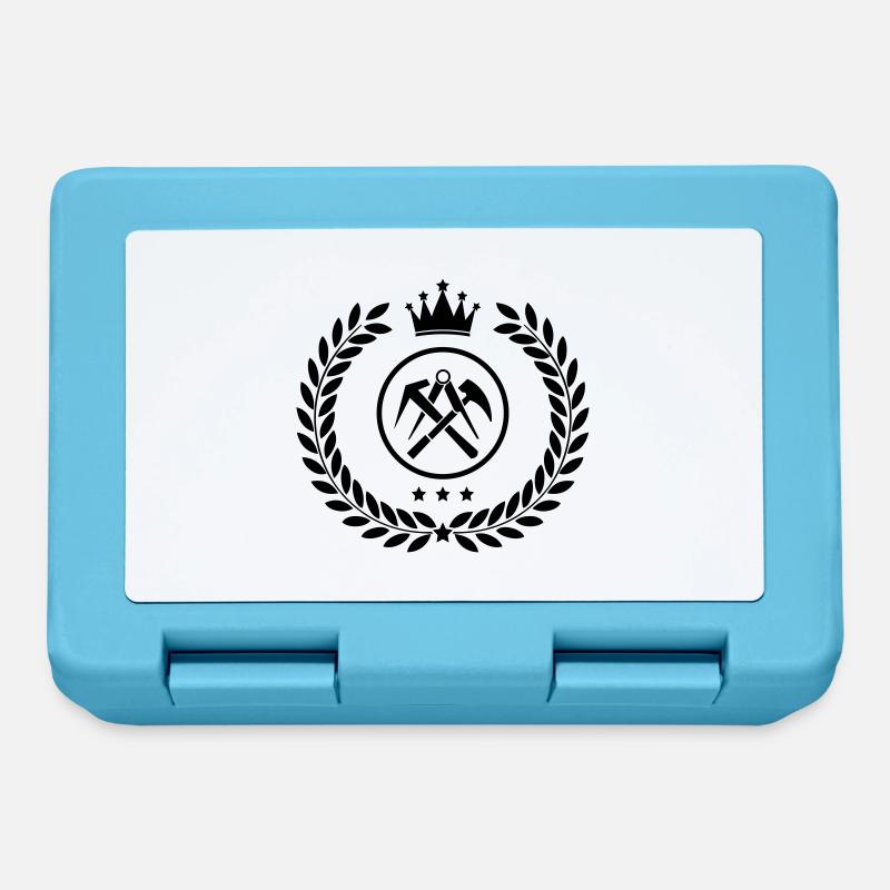 Wappen Dachdecker - Brotdose - Saphirblau