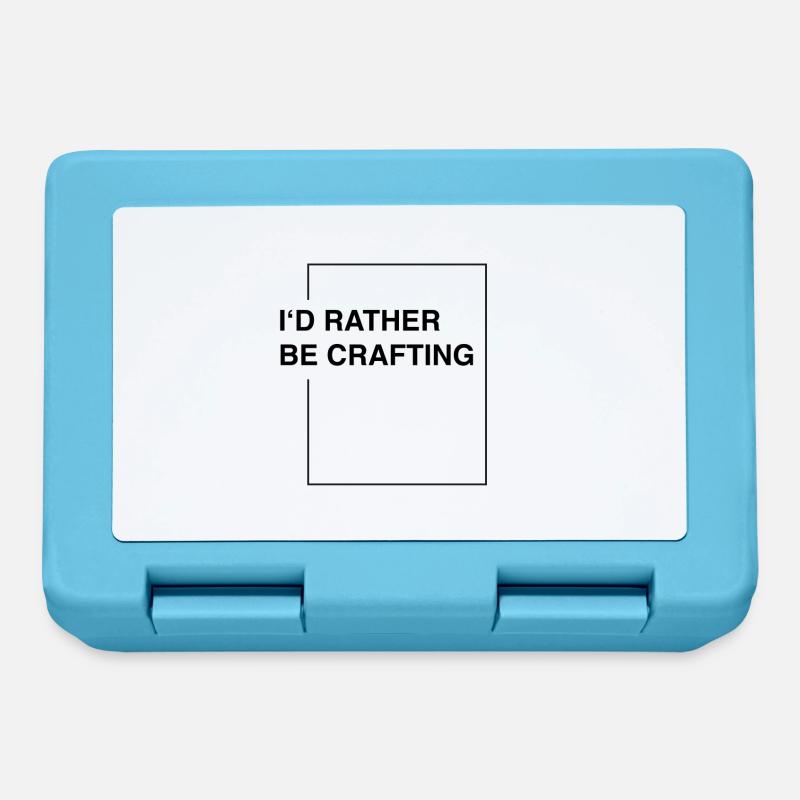 I'd rather be crafting - Brotdose - Saphirblau