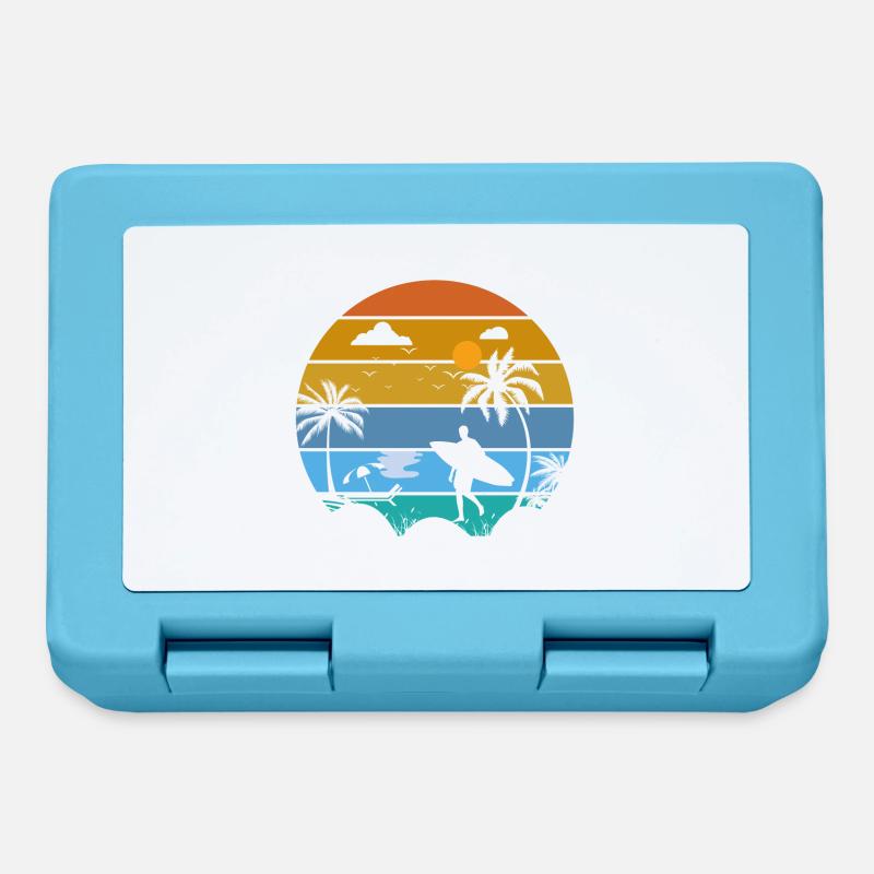 Summer Beach Sunset - Lunchbox - sapphire blue