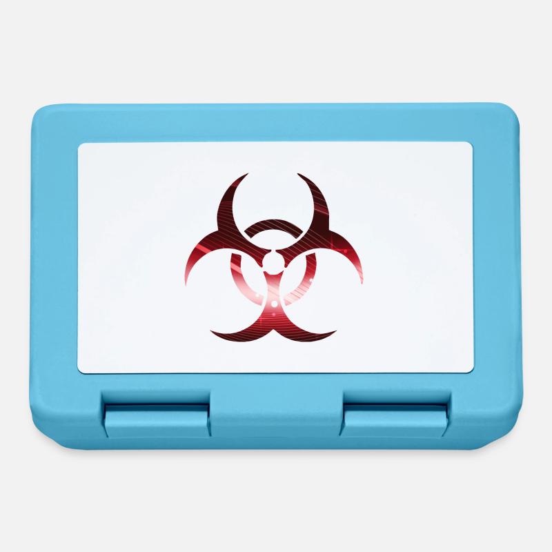 Biohazard rot - Brotdose - Saphirblau