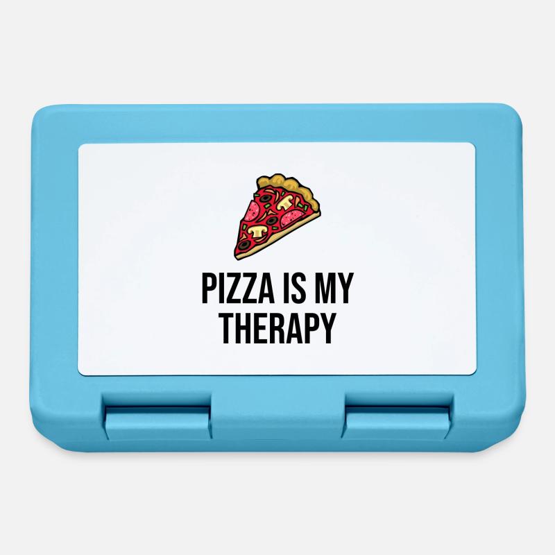 Pizza is my Therapy - Lunchbox - sapphire blue