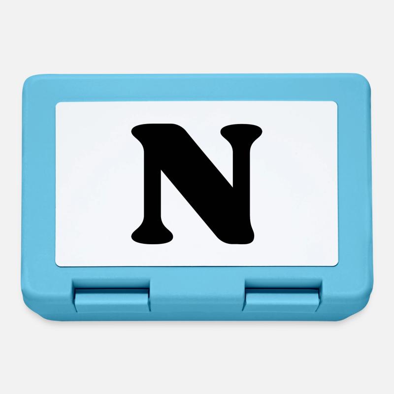 Buchstabe n - Brotdose - Saphirblau