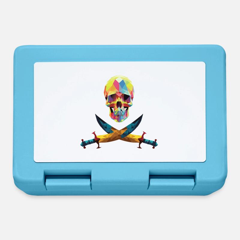 Pirate - Crâne - Boîte à goûter - bleu saphir