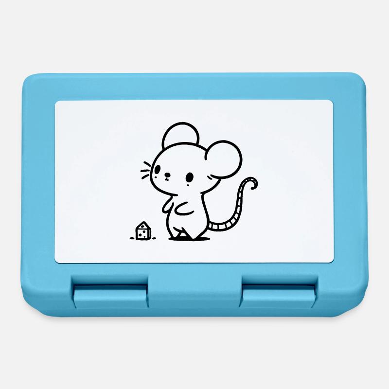 Souris - Boîte à goûter - bleu saphir