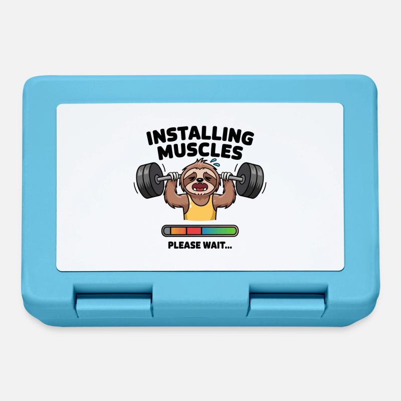 Loading Muscles Sloth - Lunchbox - sapphire blue