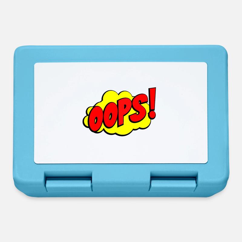 Cartoon Oops Comic Design - Lunchbox - sapphire blue