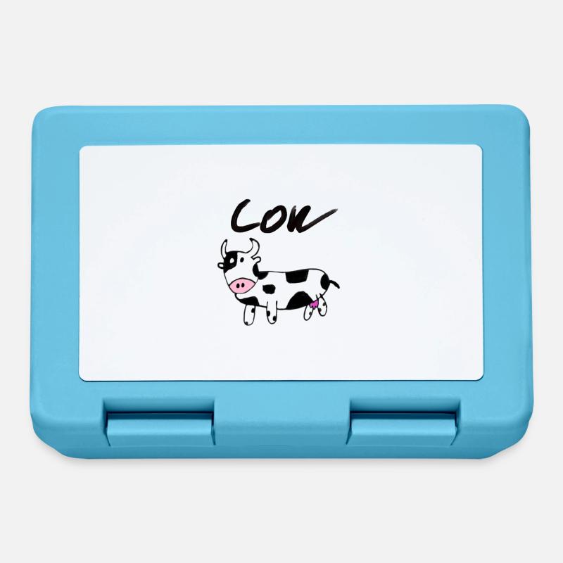 Vache - Boîte à goûter - bleu saphir