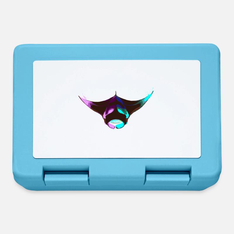 Splash Manta Ray Scuba Diver Gift - Lunchbox - sapphire blue