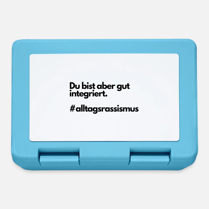Alltagsrassismus Integration - Brotdose - Saphirblau