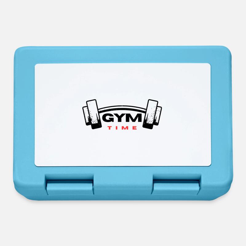 Conception de texte Gym Time - Boîte à goûter - bleu saphir