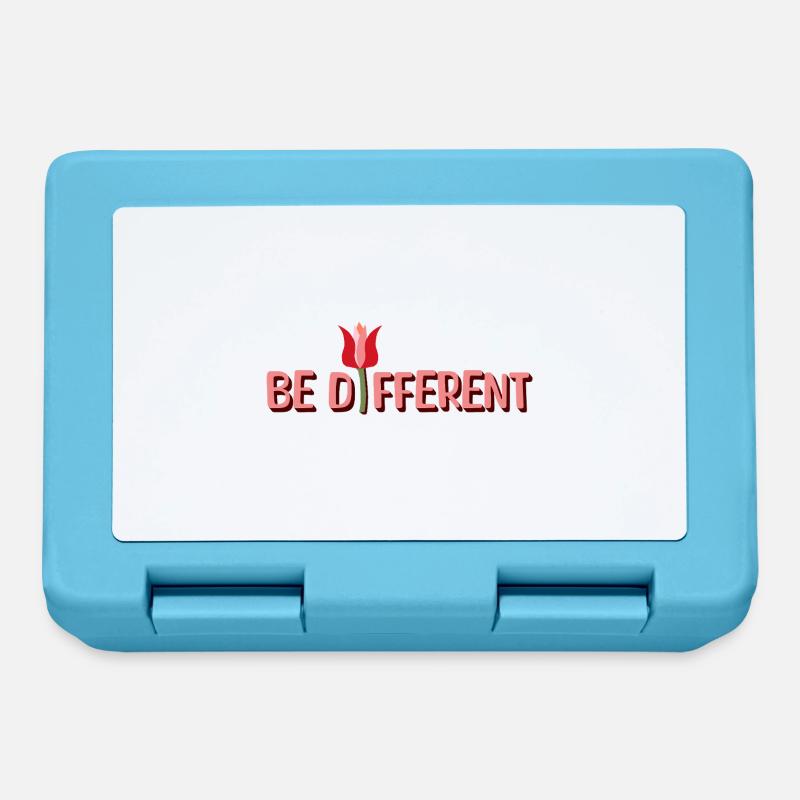 Be Different Tulips & Positive Affirmations - Lunchbox - sapphire blue