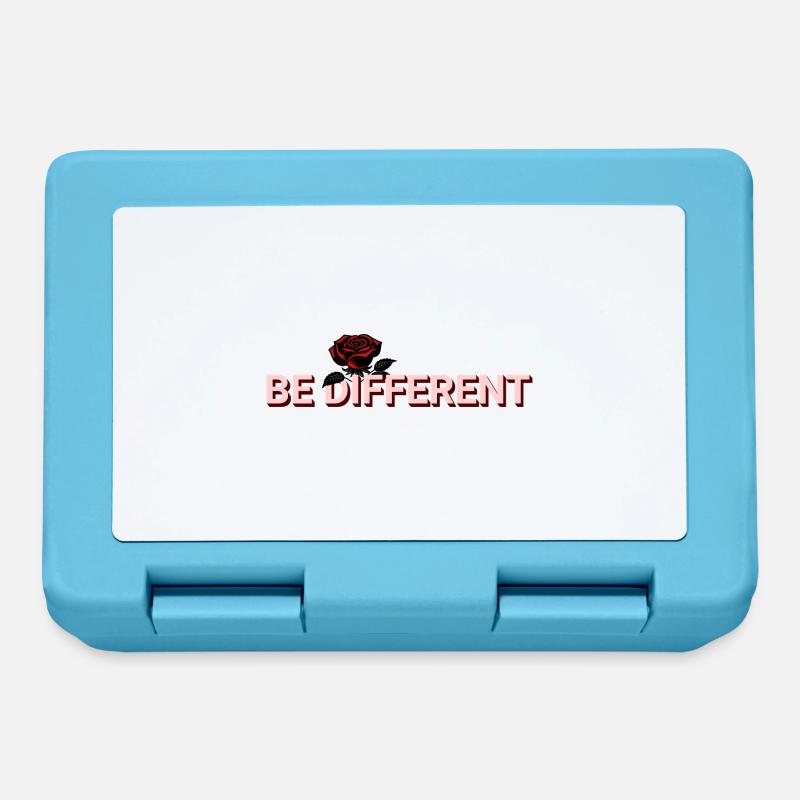 BE DIFFERENT – Red Rose Self-Love Positivity - Lunchbox - sapphire blue