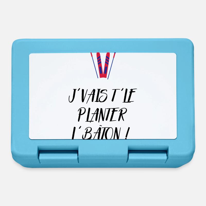 J'vais t'le planter l'bâton ! Bronzés font du ski - Boîte à goûter - bleu saphir