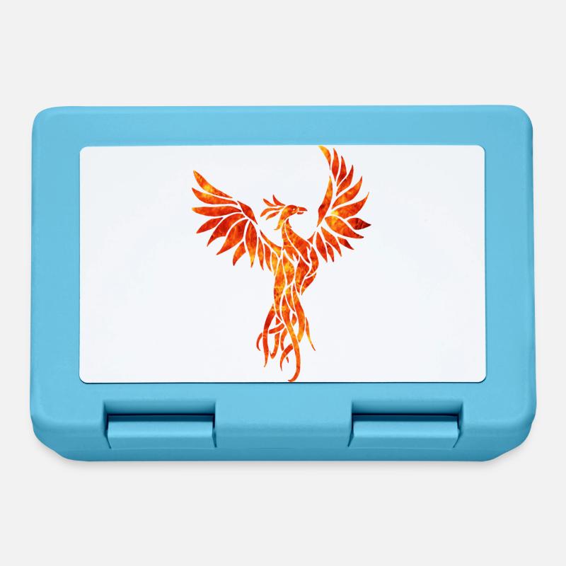 fire phoenix - Lunchbox - sapphire blue