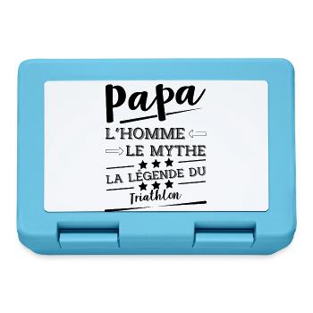 Papa la légende Triathlon cadeau - Boîte à goûter - bleu saphir - Devant