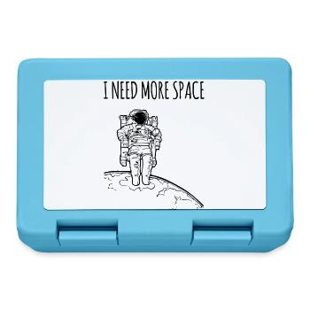 I need more Space / Geschenk Idee - Brotdose - Saphirblau - Vorne