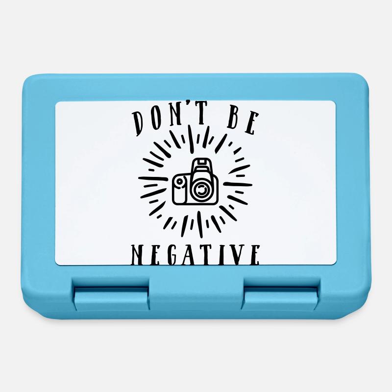 Do not Be Negative - Lunchbox - sapphire blue