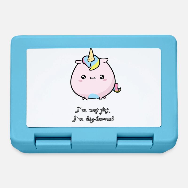 Licorne mignon mignon gros - Boîte à goûter - bleu saphir