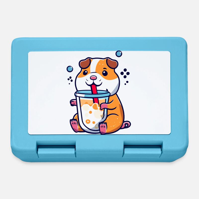 Bubbletea Hamster Geschenk - Brotdose - Saphirblau