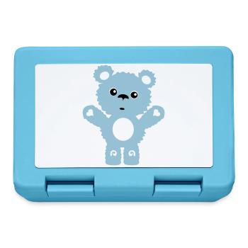 Teddybär - Brotdose - Saphirblau - Vorne