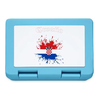 Kroatien Splatter Croatia - Brotdose - Saphirblau - Vorne