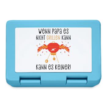 Wenn Papa es nicht grillen kann, kann es keiner! - Brotdose - Saphirblau - Vorne