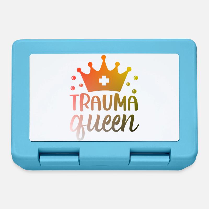 Trauma Queen Krankenschwester - Brotdose - Saphirblau