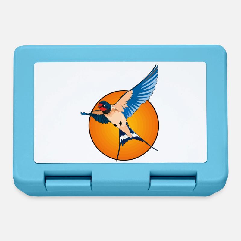 Swallows 2 - Lunchbox - sapphire blue