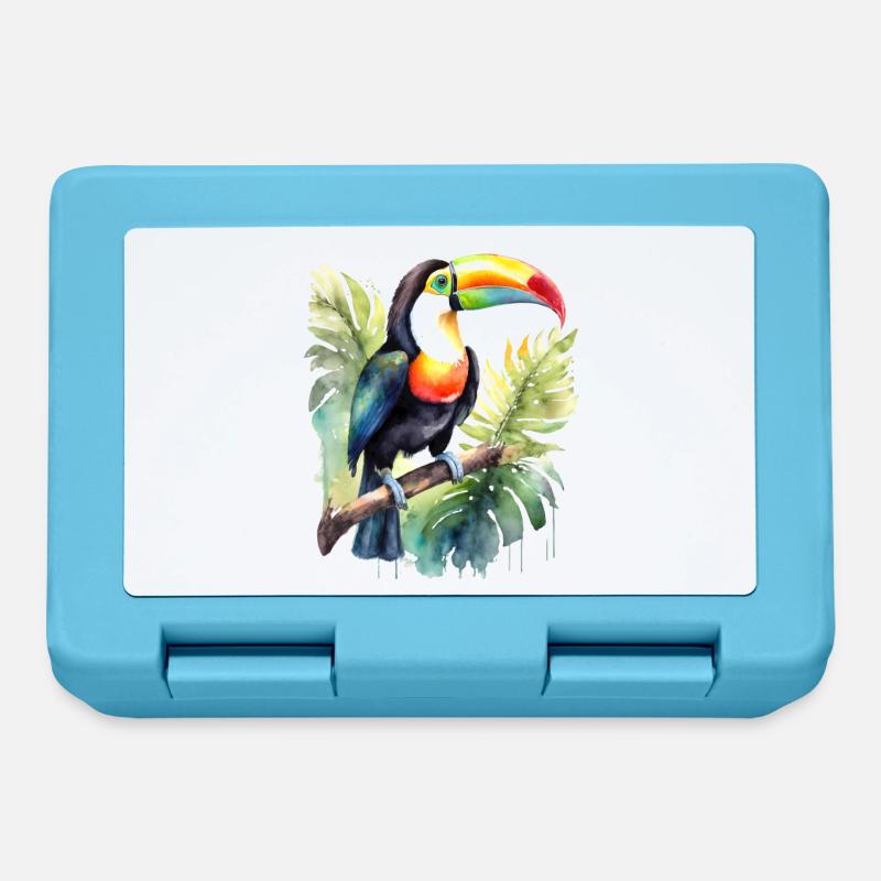 Aquarelle de Toucan - Boîte à goûter - bleu saphir