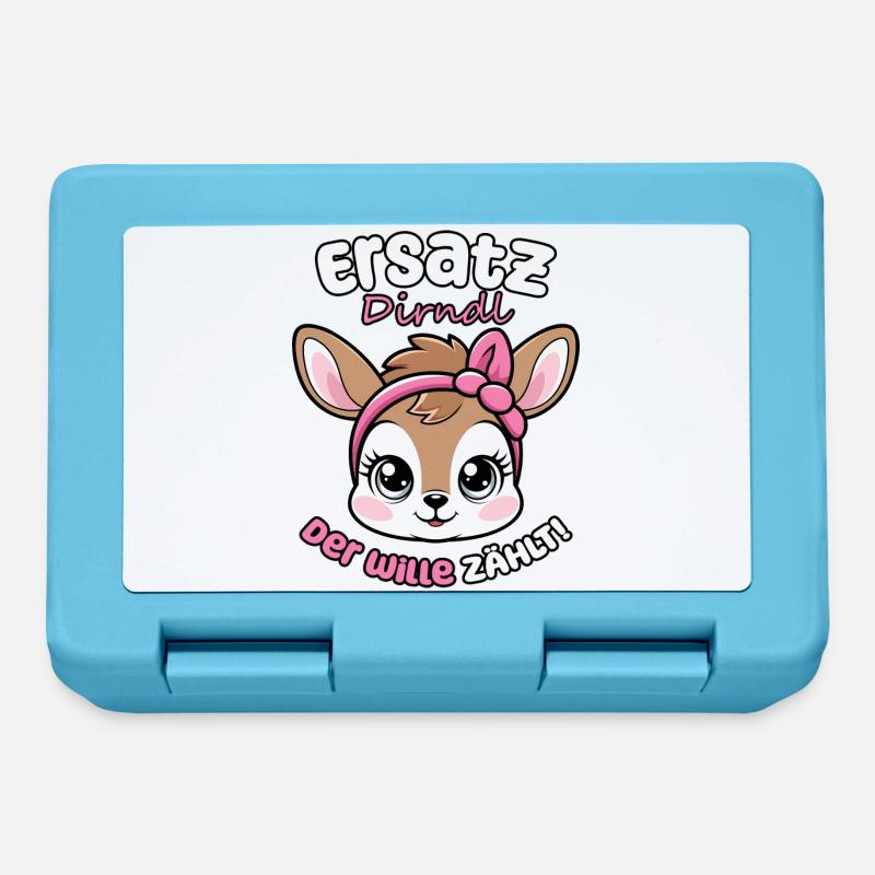 Kawaii Hirsch dit dirndl de remplacement, la volonté compte ! - Boîte à goûter - bleu saphir