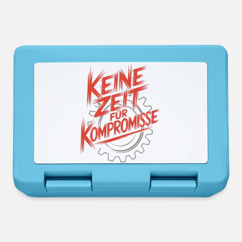 Pas le temps pour le compromis rouge - Boîte à goûter - bleu saphir