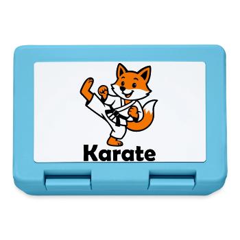 Karate Fuchs - Brotdose - Saphirblau - Vorne