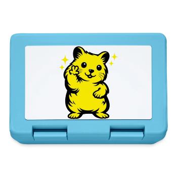 Hamster Cartoon - Lunchbox - sapphire blue - Front