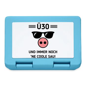 Ü30 Und Immer Noch ’Ne Coole Sau! Cool Geburtstag - Brotdose - Saphirblau - Vorne