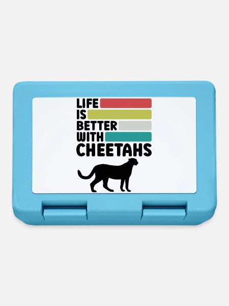 Life Is Better With Cheetahs - Brotdose - Saphirblau