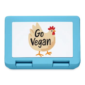Go Vegan Cute Chicken - Brotdose - Saphirblau - Vorne