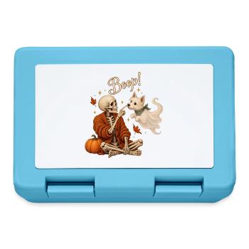 Halloween Skelett Geisterhund Boop für Hundefans - Brotdose - Saphirblau - Vorne