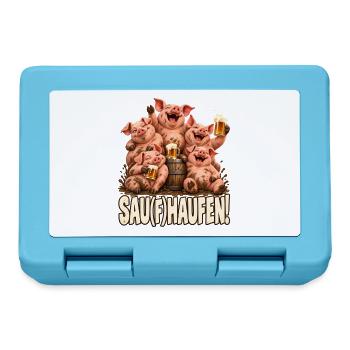 Sau(f)haufen Schweine Bier Stammtisch JGA Spruch - Brotdose - Saphirblau - Vorne