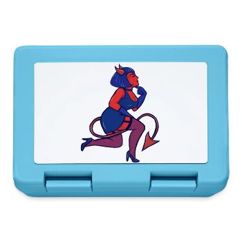Crimson Devil Pinup - Brotdose - Saphirblau - Vorne