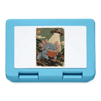 Vintage Japanese Axolotl Buchliebhaber UFO Alien - Brotdose - Saphirblau - Vorne