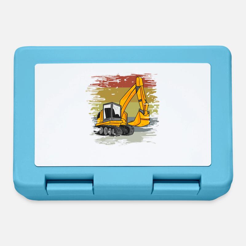 Dragage de chantier rétro - Boîte à goûter - bleu saphir