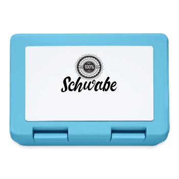 Lustige Schwäbische Sprüche Geschenk - Brotdose - Saphirblau - Vorne