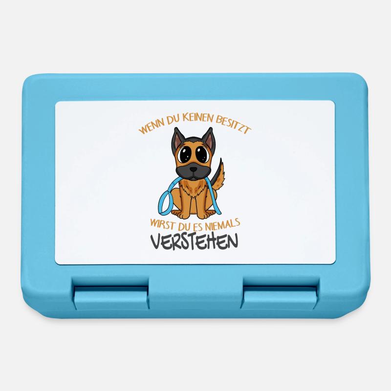 Deutscher Schäferhund - Brotdose - Saphirblau