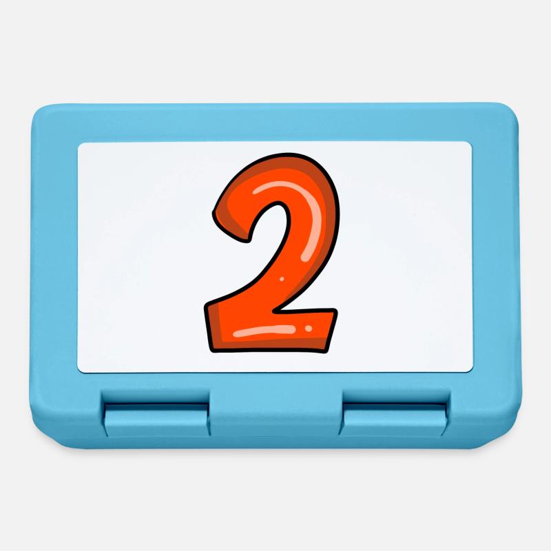 2 red - Lunchbox - sapphire blue