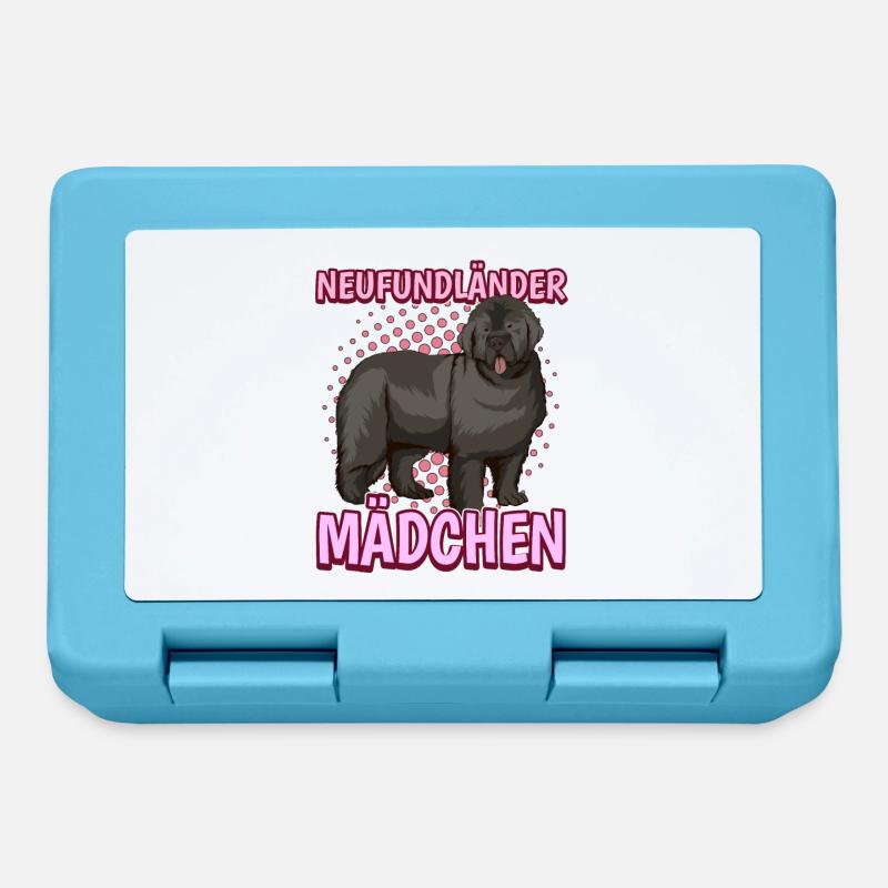 Neufundländer Mädchen - Brotdose - Saphirblau